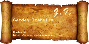 Gazdag Izabella névjegykártya